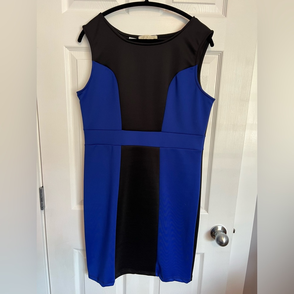Black and blue dress